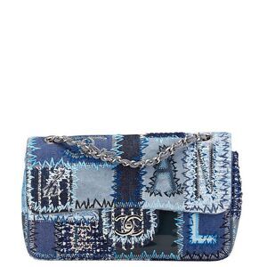 Chanel Denim Caviar Patchwork Shoulder Bag